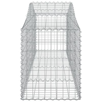 vidaXL buede gabionkurve 40 stk. 200x50x60/80 cm galvaniseret jern