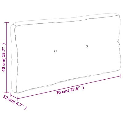 vidaXL pallehynde 70x40x12 cm stof gråbrun