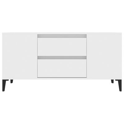 vidaXL tv-bord 102x44,5x50 cm konstrueret træ hvid