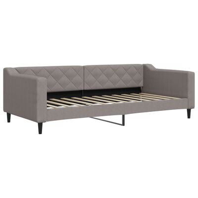 vidaXL daybed med madras 90x200 cm stof gråbrun