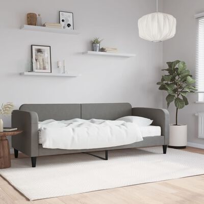 vidaXL daybed med madras 80x200 cm stof mørkegrå