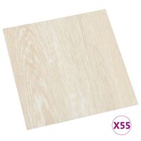 vidaXL selvklæbende gulvbrædder 55 stk. 5,11 m² PVC beige