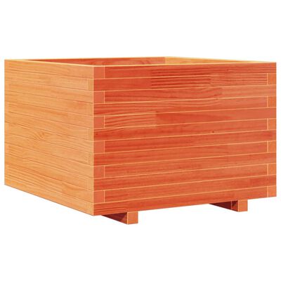 vidaXL plantekasse 70x70x49,5 cm massivt fyrretræ gyldenbrun