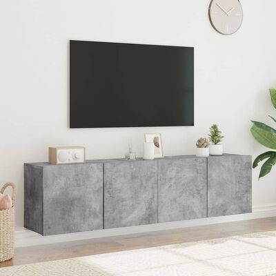 vidaXL væghængte tv-borde 2 stk. 80x30x41 cm betongrå