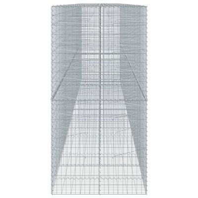 vidaXL gabionkurv med cover 850x100x200 cm galvaniseret jern