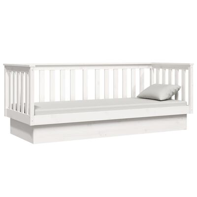 vidaXL daybed uden madras 90x190 cm massivt fyrretræ hvid