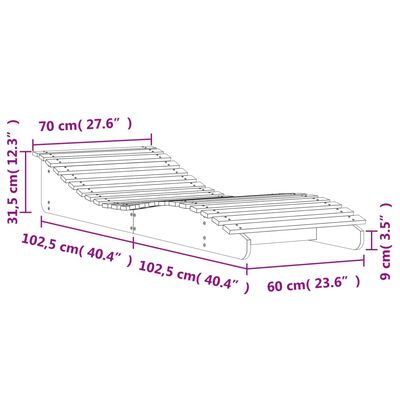 vidaXL liggestol 205x70x31,5 cm massivt douglasgran