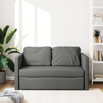 vidaXL 2-i-1 sovesofa 112x174x55 cm stof mørkegrå