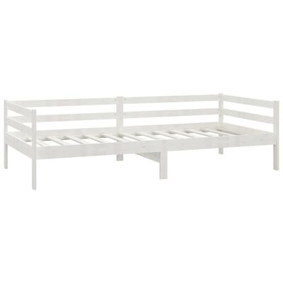 vidaXL daybed med madras 90x200 cm massivt fyrretræ hvid