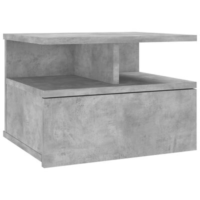 vidaXL svævende natborde 2 stk. 40 x 31 x 27 cm konstrueret træ grå