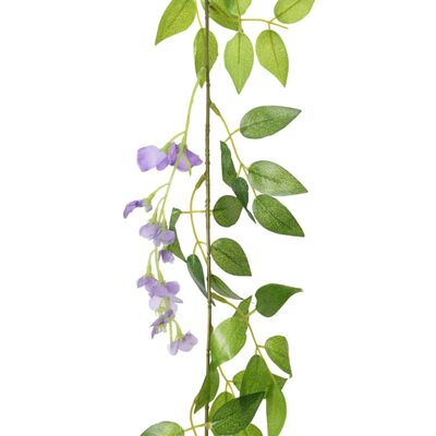 vidaXL blomsterguirlander til jul 6 stk. 200 cm lilla