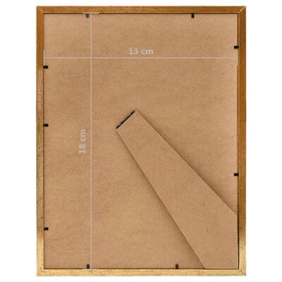 vidaXL billedrammer 10 stk. til bord 13x18 cm MDF guldfarvet