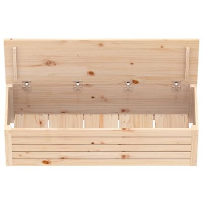 vidaXL opbevaringskasse 109x36,5x33 cm massivt fyrretræ