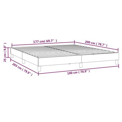 vidaXL sengeramme 180x200 cm kunstlæder hvid