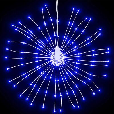 vidaXL lysende starburst-dekoration 2 stk. 140 LED'er 17 cm blåt lys