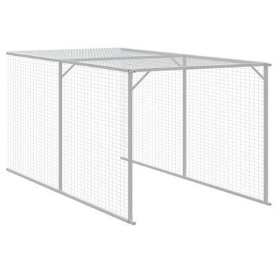 vidaXL hønsehus med løbegård 117x813x123 cm galvaniseret stål antracit