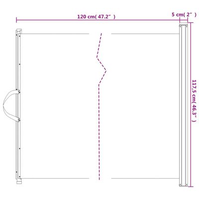 vidaXL udtrækkelig låge til kæledyr 117,5x125 cm hvid