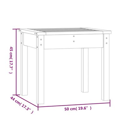 vidaXL havebænk 50x44x45 cm massivt douglasgran