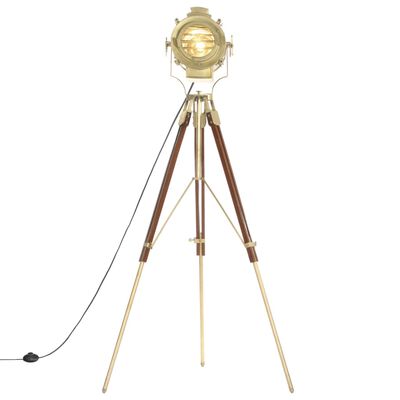 vidaXL gulvlampe med trefod 193 cm massivt mangotræ