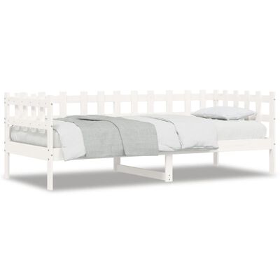 vidaXL daybed uden madras 80x200 cm massivt fyrretræ hvid