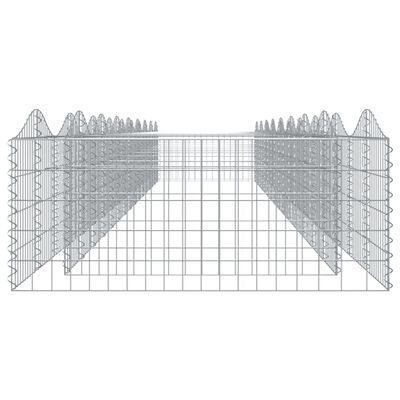 vidaXL buet gabion-højbed 800x100x50 cm galvaniseret jern