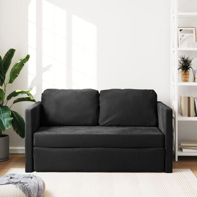 vidaXL 2-i-1 sovesofa 122x204x55 cm velour sort