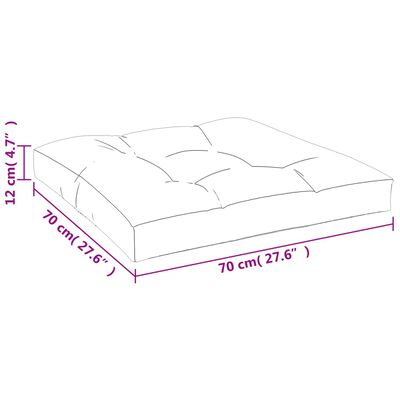 vidaxL pallehynde 70x70x12 cm stof turkis