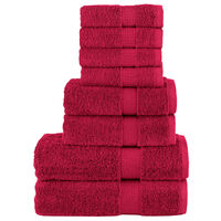 vidaXL håndklæder 8 stk. Premium 600 g/m2 100 % bomuld rød