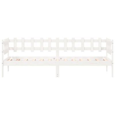 vidaXL daybed uden madras 90x190 cm massivt fyrretræ hvid