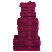 vidaXL håndklæder 12 stk. Premium 600 g/m2 100 % bomuld bordeauxfarvet