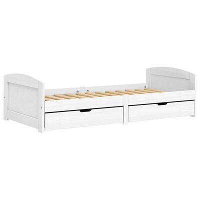 vidaXL daybed med to skuffer IRUN hvid 90x200 cm massivt fyrretræ