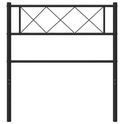 vidaXL sengegavl 75 cm metal sort