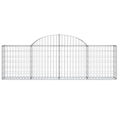 vidaXL buede gabionkurve 25 stk. 200x30x60/80 cm galvaniseret jern