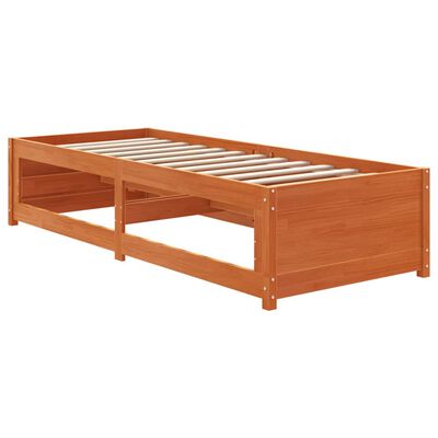 vidaXL daybed 75x190 cm massivt fyrretræ gyldenbrun