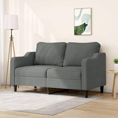 vidaXL 2-personers sofa 140 cm stof mørkegrå