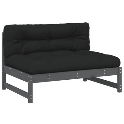 vidaXL midtermodul til sofa 120x80 cm massivt fyrretræ grå