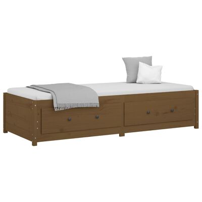 vidaXL daybed 80x200 cm massivt fyrretræ gyldenbrun