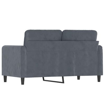 vidaXL 2-personers sofa 120 cm velour mørkegrå