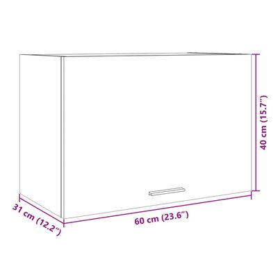 vidaXL vægskab 60x31x40 cm konstrueret træ sonoma-eg