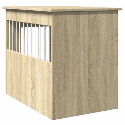 vidaXL hundebur 55x80x68 cm konstrueret træ sonoma-eg