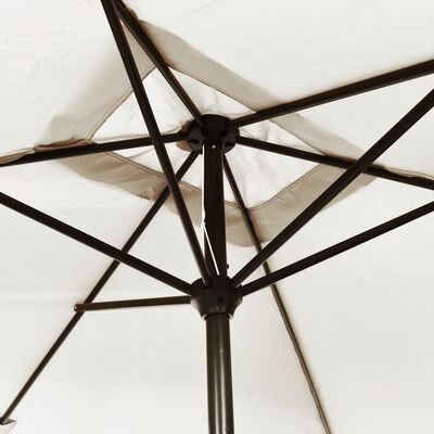 vidaXL parasol 200x300 cm rektangulær sandhvid