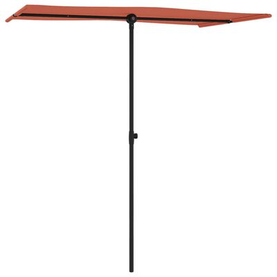 vidaXL haveparasol med aluminiumstang 180x110 cm terracotta