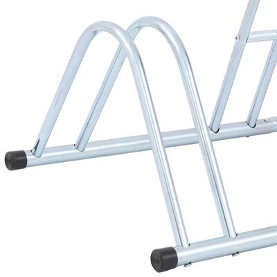 vidaXL cykelstativ til 6 cykler fritstående galvaniseret stål