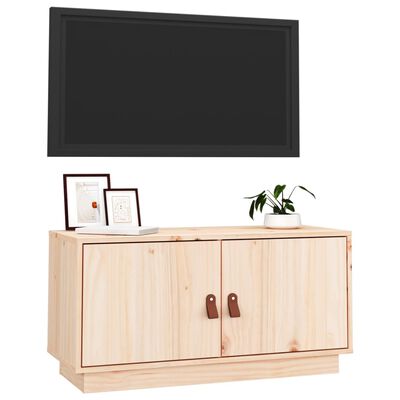 vidaXL tv-bord 80x34x40 cm massivt fyrretræ