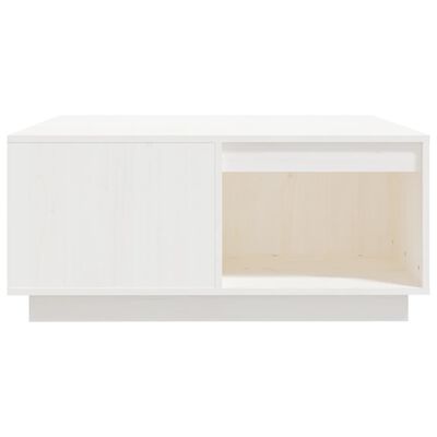 vidaXL sofabord 80x81x36,5 cm massivt fyrretræ hvid