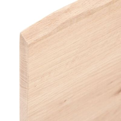 vidaXL bordplade 80x50x2 cm naturlig kant ubehandlet massivt egetræ