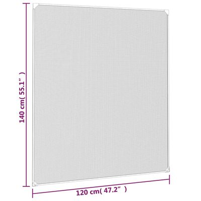 vidaXL magnetisk insektnet til vinduer 120x140 cm hvid