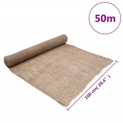 vidaXL juterulle 1x50 m 200 gsm 100 % jute