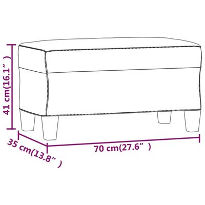 vidaXL bænk 70x35x41 cm kunstlæder brun