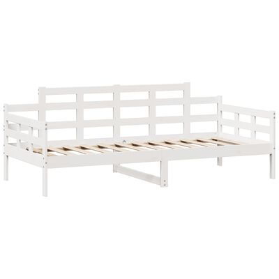 vidaXL daybed med skuffer 80x200 cm massivt fyrretræ hvid